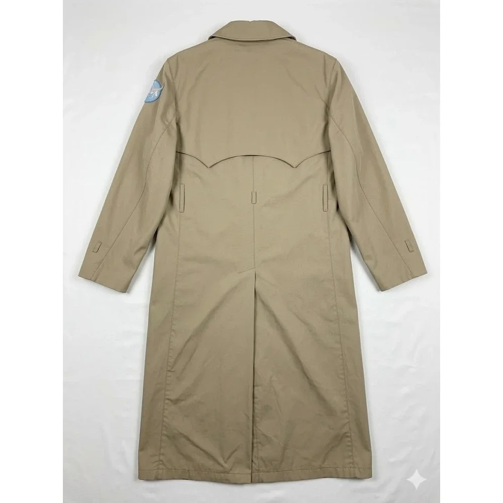 Vintage Disneyland London Fog Cast Member Trench Coat Tan Khaki Womens 14 Reg - Picture 2 of 8